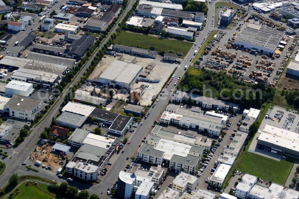 Aerial photograph Rödermark - Industrial estate and company settlement on Roedermarkring in Roedermark in the state Hesse