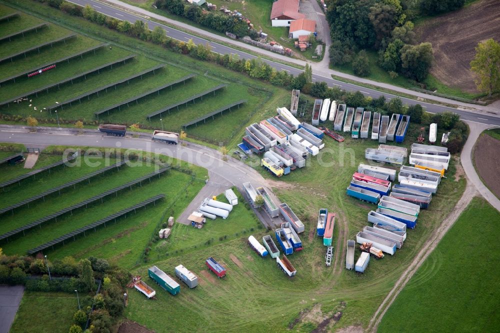 Donnersdorf from above - Industrial estate and company settlement Am Roedertor in Donnersdorf in the state Bavaria