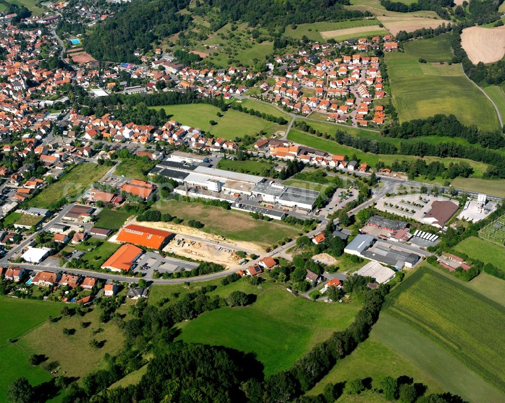 Reichelsheim (Odenwald) from above - Industrial estate and company settlement in Reichelsheim (Odenwald) in the state Hesse, Germany