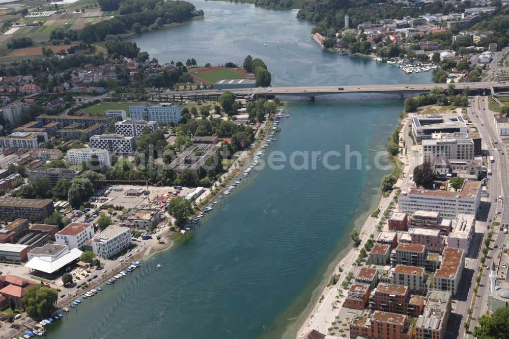 Konstanz from above - Commercial area Reichenaustrasse in Kontanz in Baden-Wuerttemberg