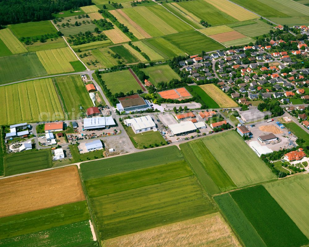 Aerial photograph Remmingsheim - Industrial estate and company settlement in Remmingsheim in the state Baden-Wuerttemberg, Germany