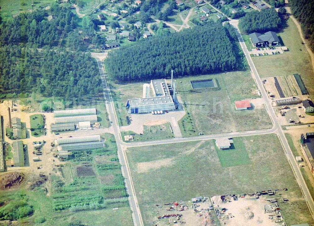 Rheinsberg / BRA from the bird's eye view: Gewerbegebiet in Rheinsberg.