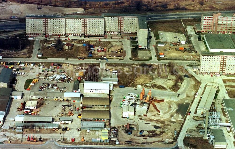 Berlin from above - 26.03.1995 Gewerbegebiet an der Rhinstraße in Berlin - Lichtenberg