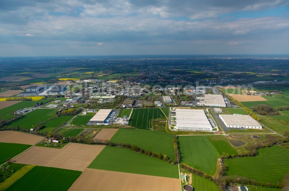 Aerial image Rhynern - Industrial estate and company settlement in Rhynern in the state North Rhine-Westphalia