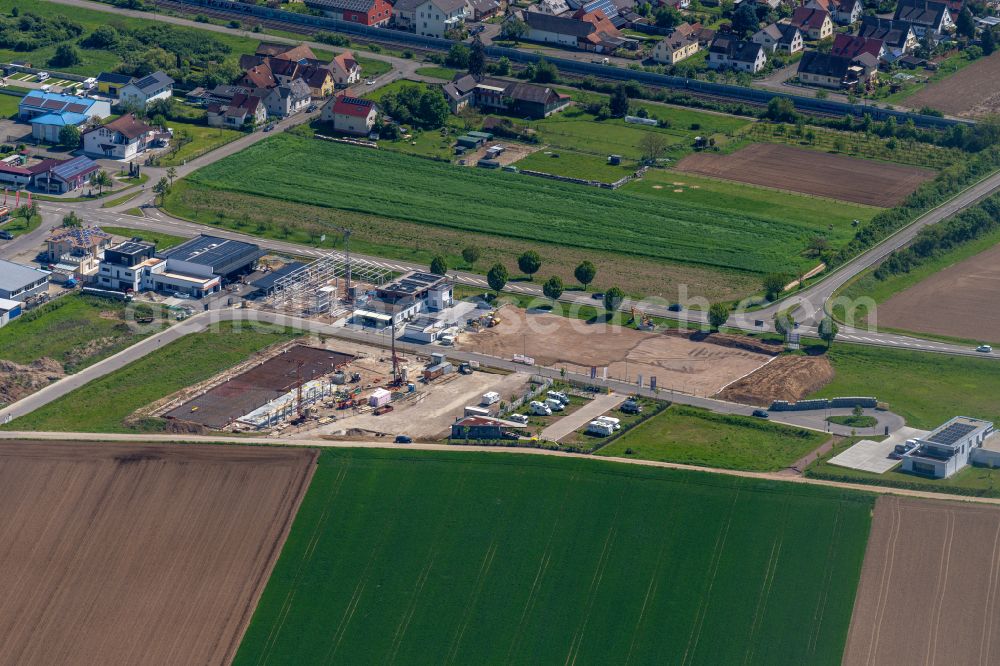 Aerial image Ringsheim - Industrial estate and company settlement in Ringsheim in the state Baden-Wurttemberg, Germany