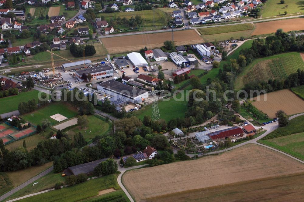 Rümmingen from above - Industrial estate and company settlement in Ruemmingen in the state Baden-Wuerttemberg