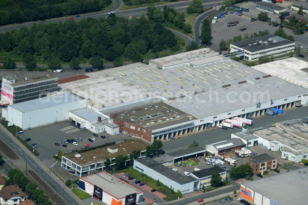 Ronnenberg from the bird's eye view: Industrial estate and company settlement in Ronnenberg in the state Lower Saxony