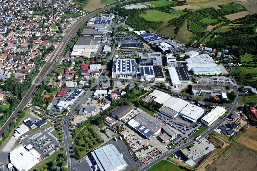 Aerial image Rottendorf - View of industrial estate in Rottendorf in Bavaria