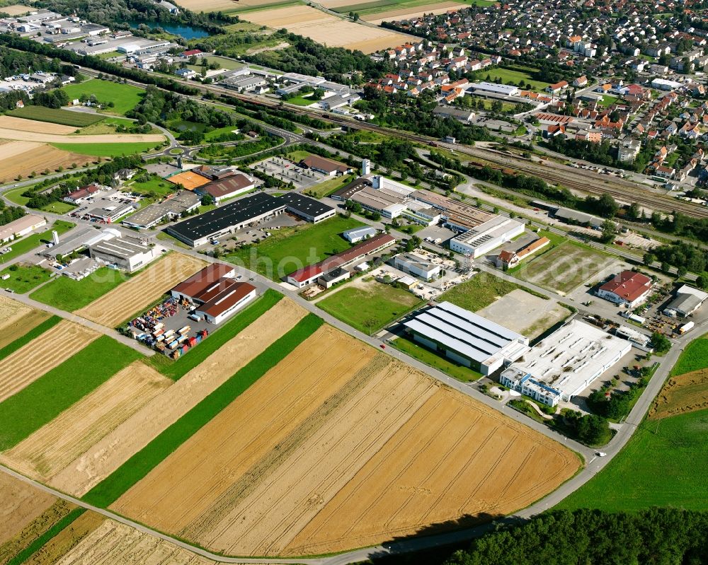 Rulfingen from above - Industrial estate and company settlement in Rulfingen in the state Baden-Wuerttemberg, Germany