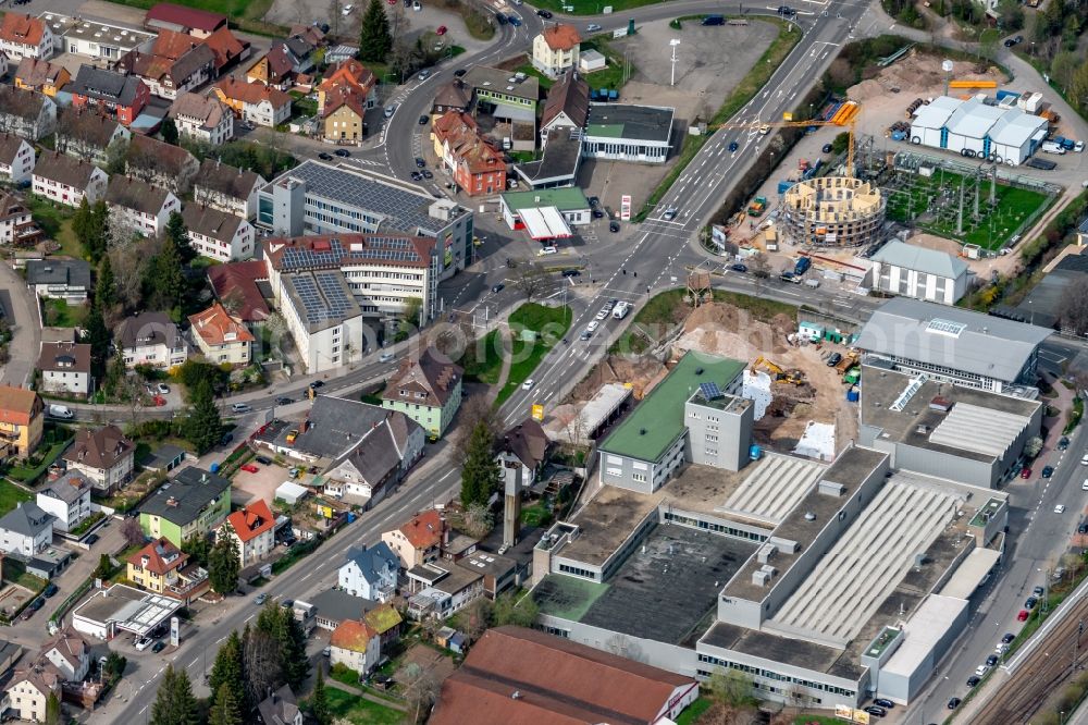 Aerial photograph Sankt Georgen - Industrial estate and company settlement An of B33 in Sankt Georgen in the state Baden-Wurttemberg, Germany