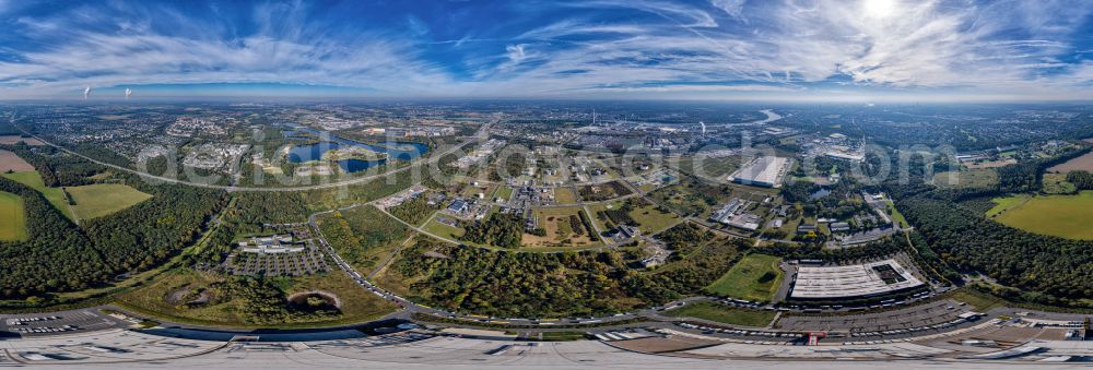 Köln from the bird's eye view: Industrial estate and company settlement Gewerbegebiet Scarletallee in the district Niehl in Cologne in the state North Rhine-Westphalia, Germany