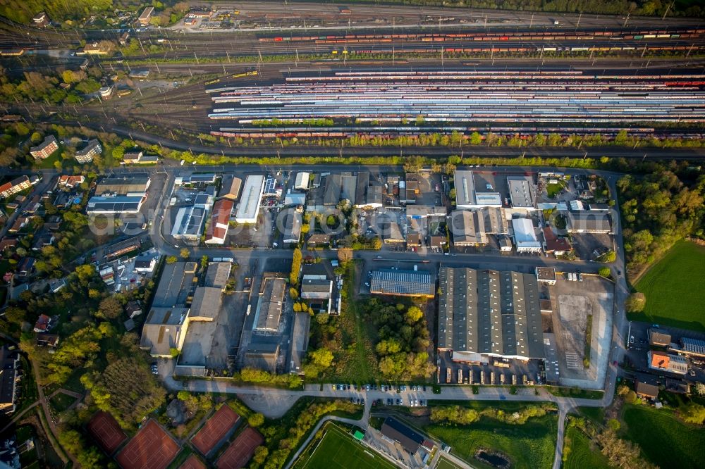 Aerial image Hamm - Industrial estate and company settlement on Schieferstrasse in Hamm in the state of North Rhine-Westphalia