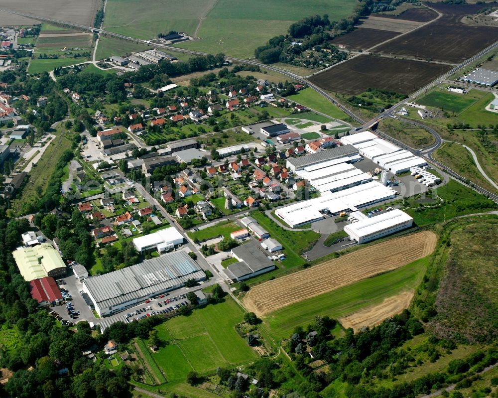 Aerial image Schlotheim - Industrial estate and company settlement in Schlotheim in the state Thuringia, Germany