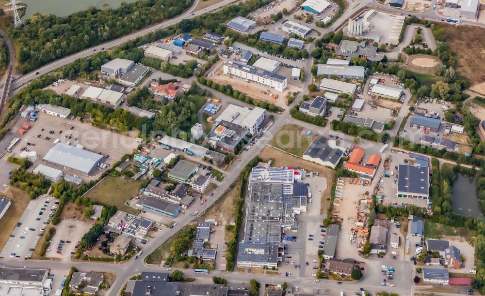 Schönkirchen from the bird's eye view: Industrial estate and company settlement in Schoenkirchen in the state Schleswig-Holstein, Germany