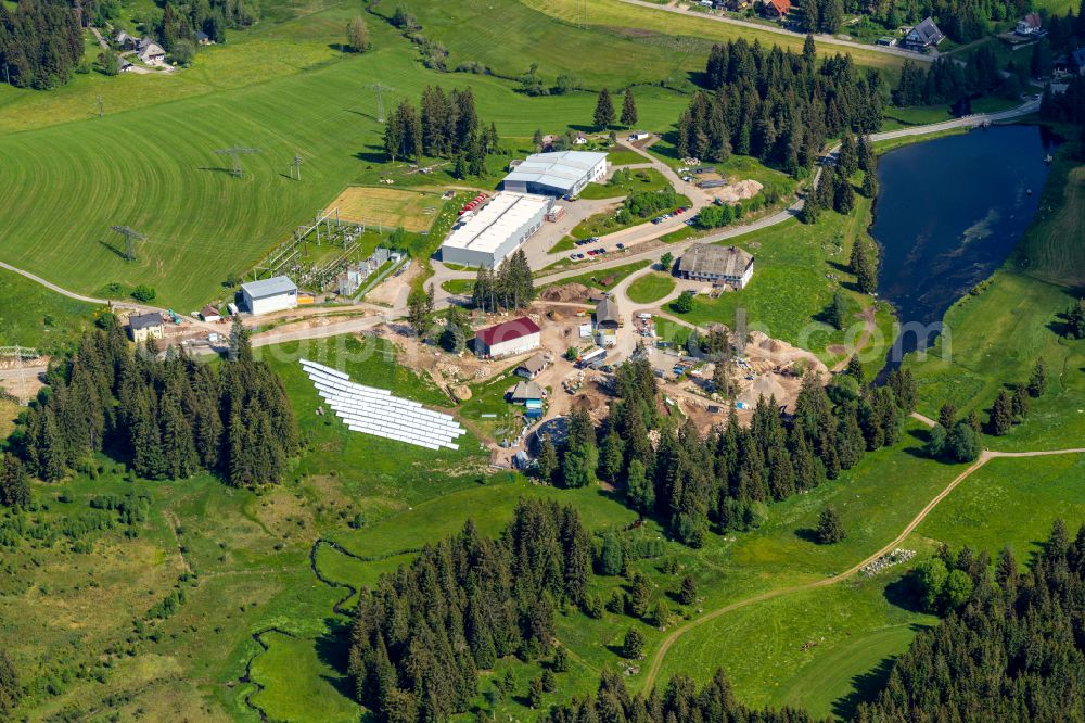 Aerial photograph Schönwald im Schwarzwald - Industrial estate and company settlement on street Triberger Strasse in Schoenwald im Schwarzwald in the state Baden-Wuerttemberg, Germany