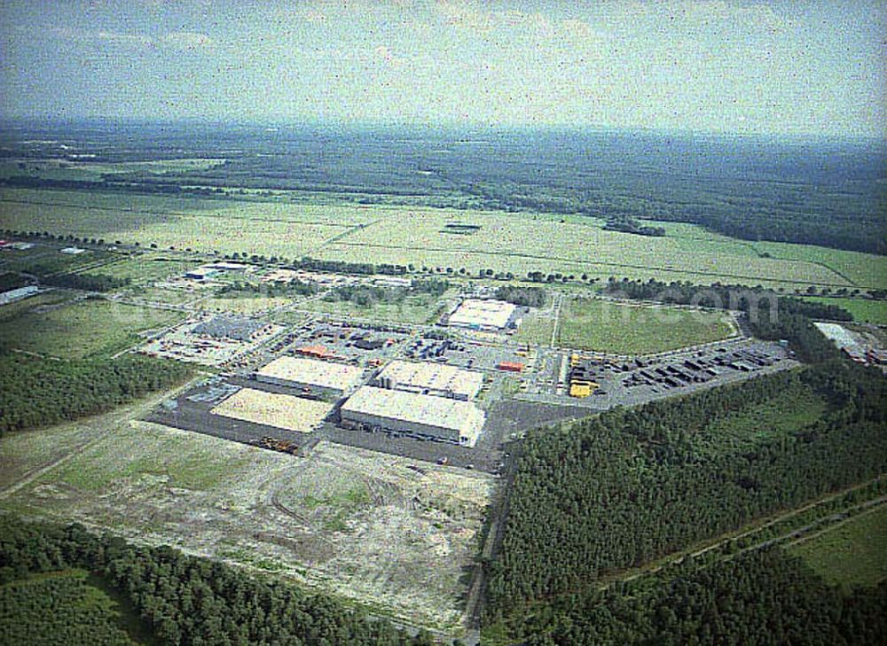 Aerial image Schwarzheide / Brandenburg - Gewerbegebiet - Süd Schwarzheide