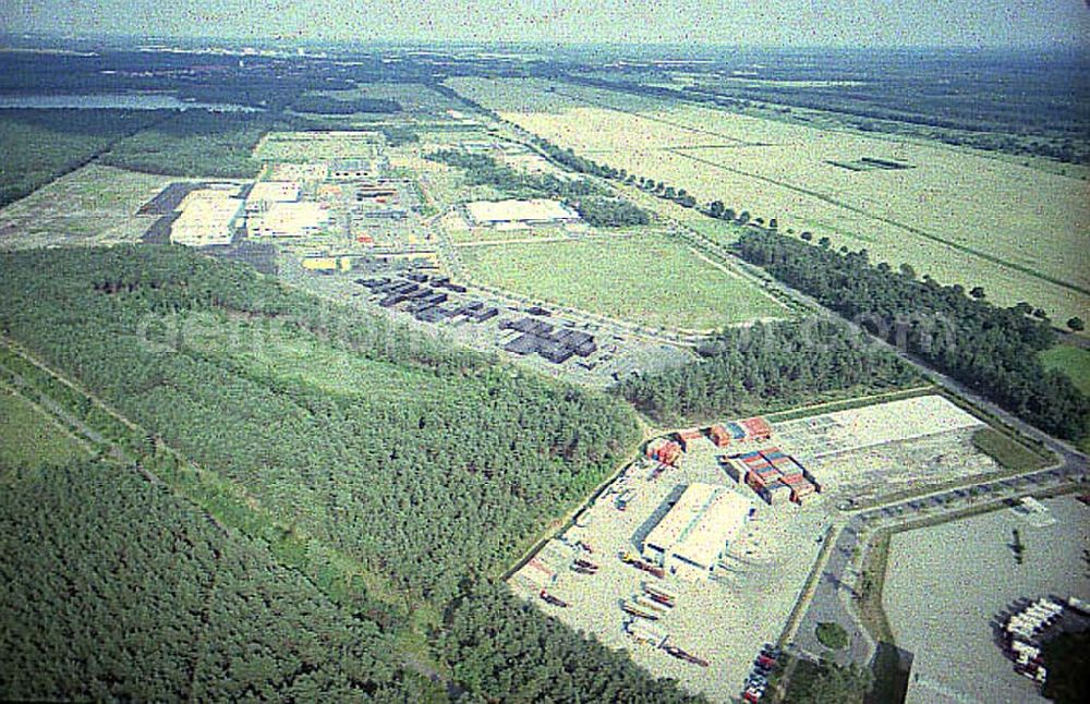 Aerial photograph Schwarzheide / Brandenburg - Gewerbegebiet - Süd Schwarzheide