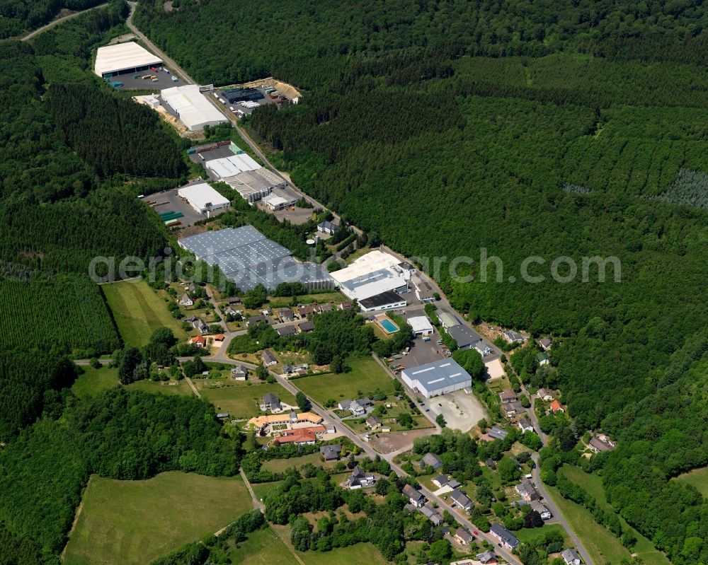 Schwollen from the bird's eye view: View of the business park in Schwollen in the state Rhineland-Palatinate