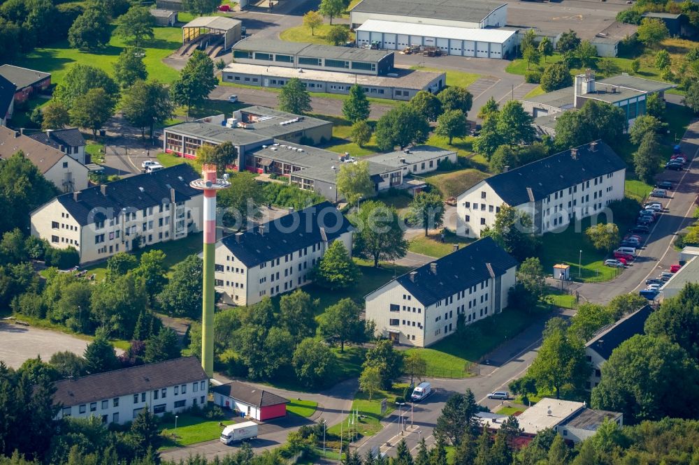 Burbach from the bird's eye view: Industrial estate Siegerland and company settlement in Burbach in the state North Rhine-Westphalia