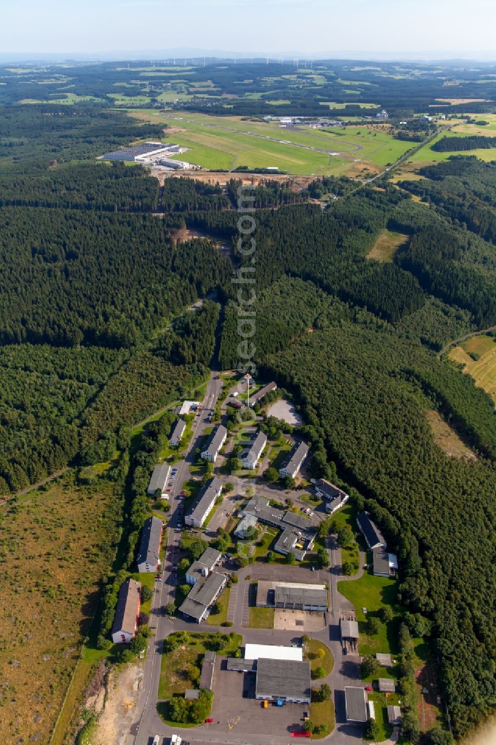 Burbach from above - Industrial estate Siegerland and company settlement in Burbach in the state North Rhine-Westphalia