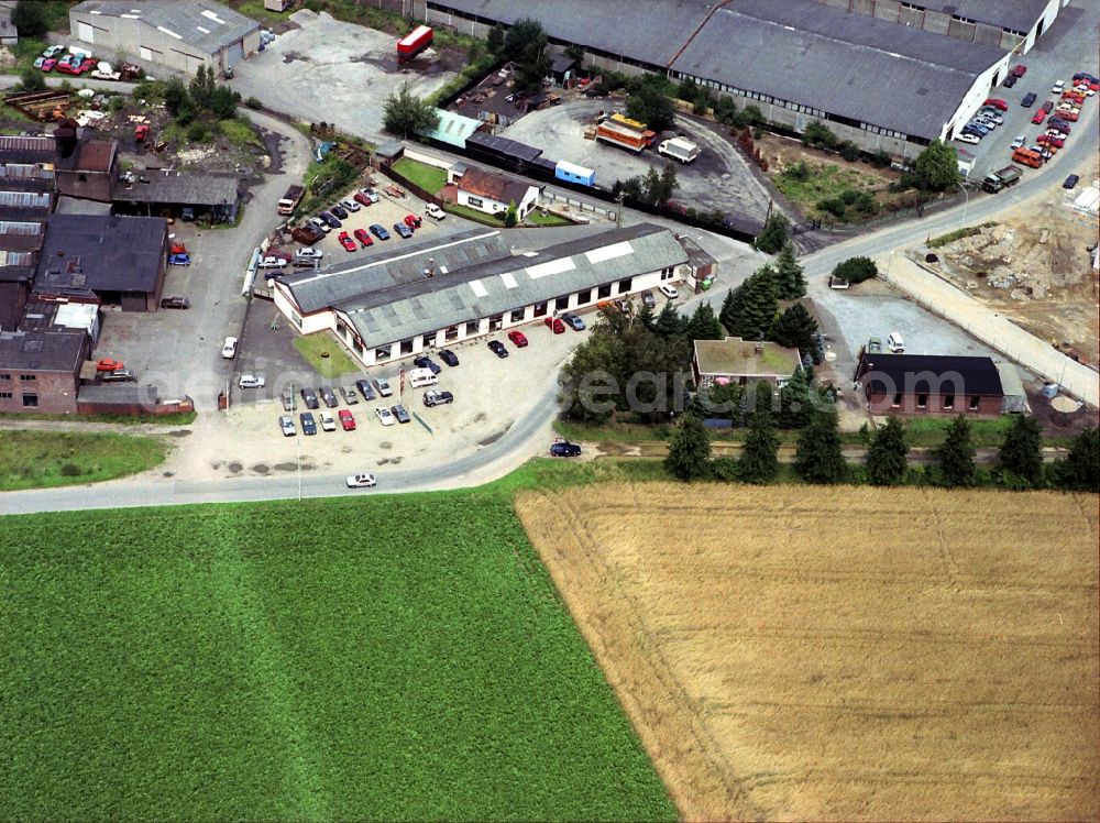 Aerial photograph Kempen - Industrial estate and company settlement Im Speefeld in the district Sankt Hubert in Kempen in the state North Rhine-Westphalia