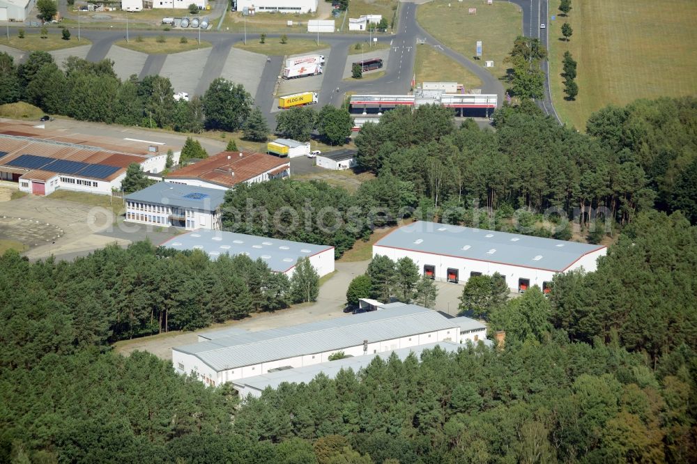 Aerial image Spreenhagen - Industrial estate and company settlement in Spreenhagen in the state Brandenburg