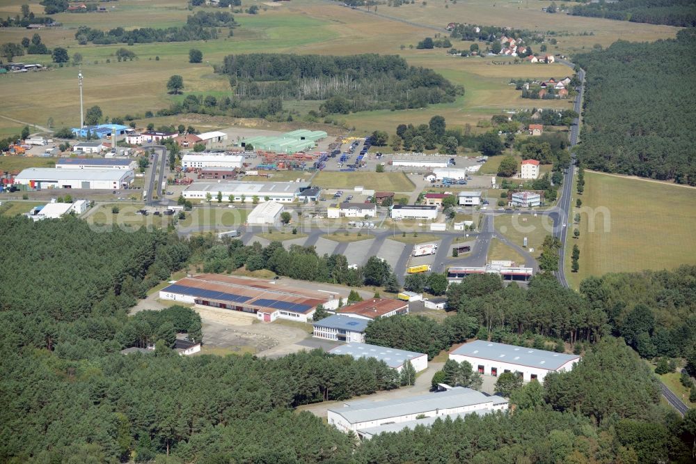 Aerial photograph Spreenhagen - Industrial estate and company settlement in Spreenhagen in the state Brandenburg