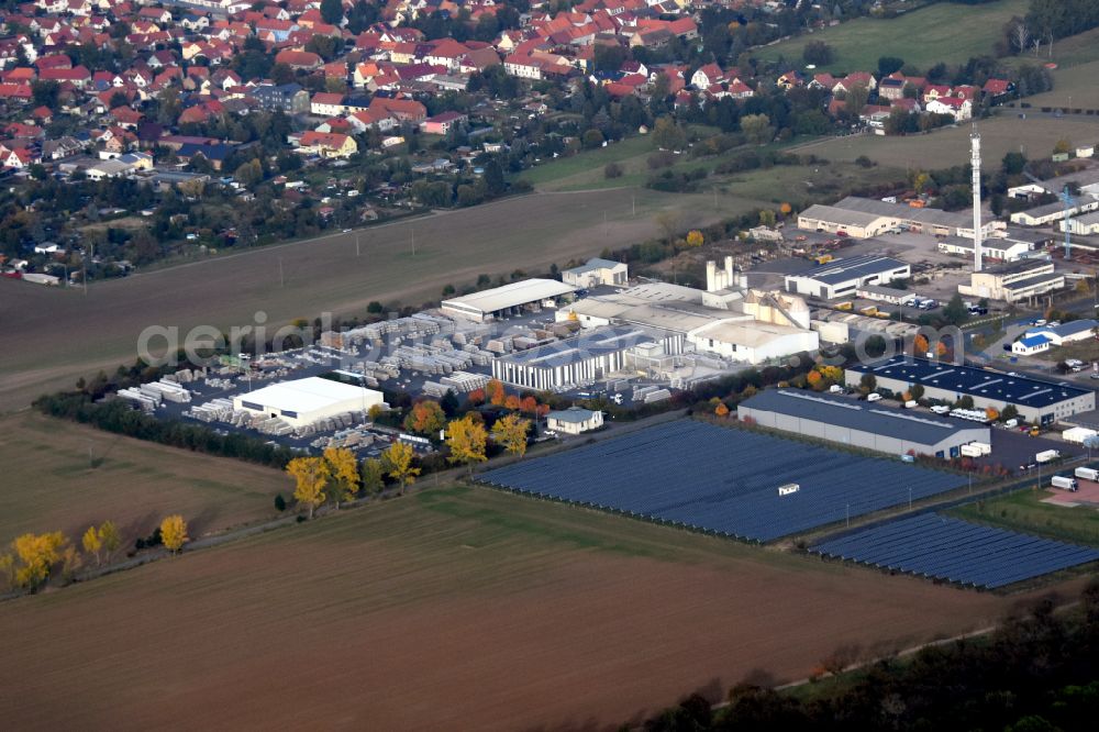 Aerial image Wandersleben - Industrial estate and company settlement Das Steinfeld in Wandersleben in the state Thuringia, Germany