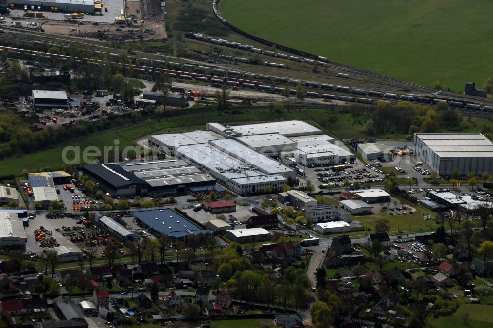 Tasdorf from above - Industrial estate and company settlement Tasdorf-Sued in Tasdorf in the state Brandenburg, Germany