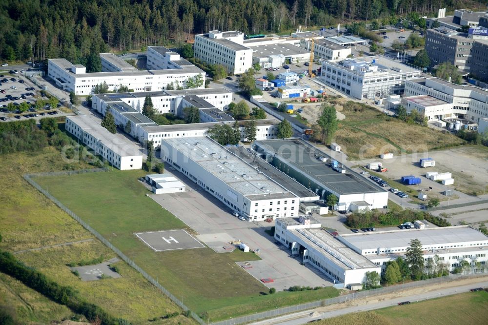 Aerial image Taufkirchen - Industrial estate and company settlement Gewerbegebiet Suedost Hochtechnologie in Taufkirchen in the state Bavaria