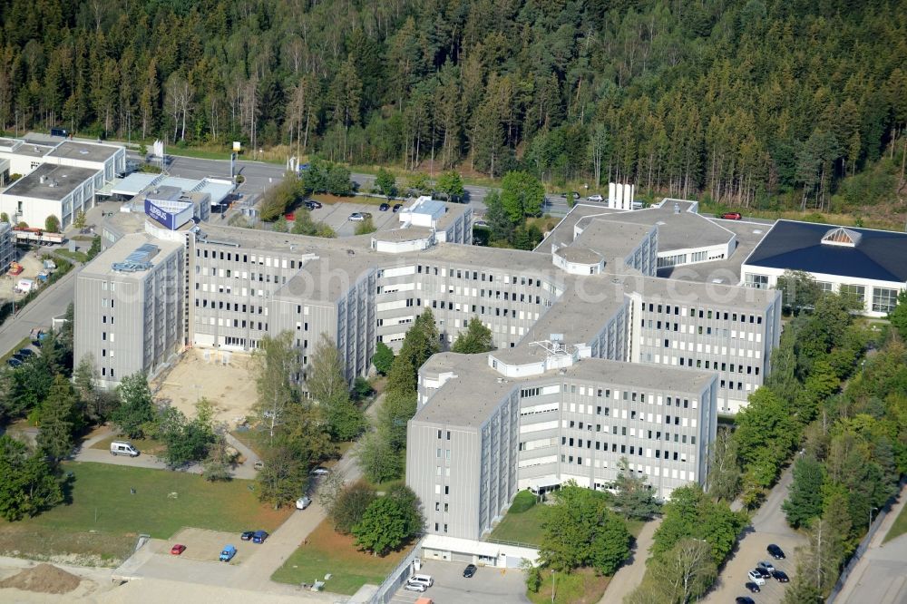 Taufkirchen from above - Industrial estate and company settlement Gewerbegebiet Suedost Hochtechnologie in Taufkirchen in the state Bavaria