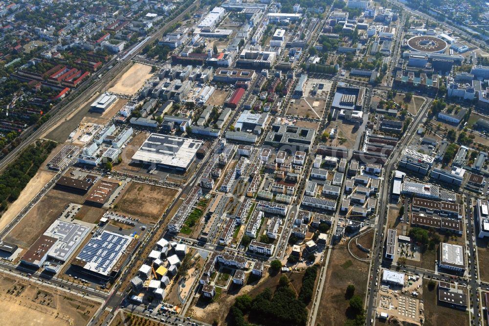 Aerial image Berlin - Industrial estate and company settlement Technologiepark Adlershof in the district Adlershof - Johannisthal in Berlin, Germany