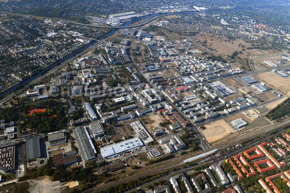 Aerial image Berlin - Industrial estate and company settlement Technologiepark Adlershof in the district Adlershof - Johannisthal in Berlin, Germany