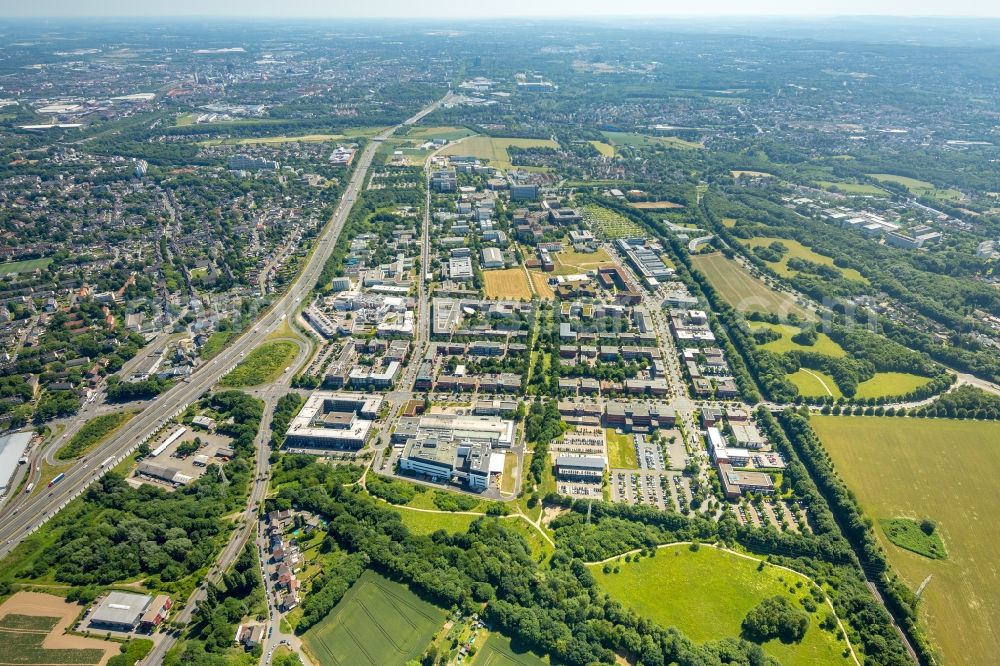 Aerial photograph Dortmund - Industrial park TechnologiePark Dortmund in Dortmund in the state North Rhine-Westphalia, Germany