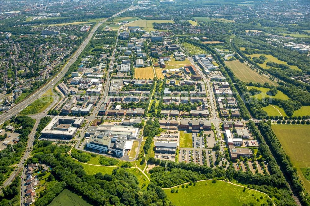 Dortmund from above - Industrial park TechnologiePark Dortmund in Dortmund in the state North Rhine-Westphalia, Germany