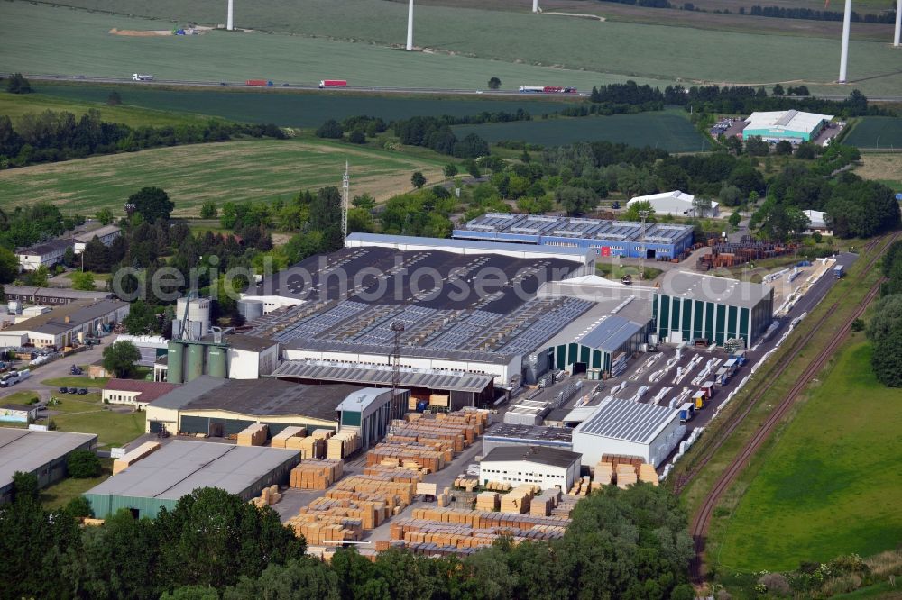 Aerial photograph Märkisch Linden OT Werder - View of the employment zone Temnitzpark in the district of Werder near Neuruppin of the municipality of Maerkisch Linden in the district of Brandenburg
