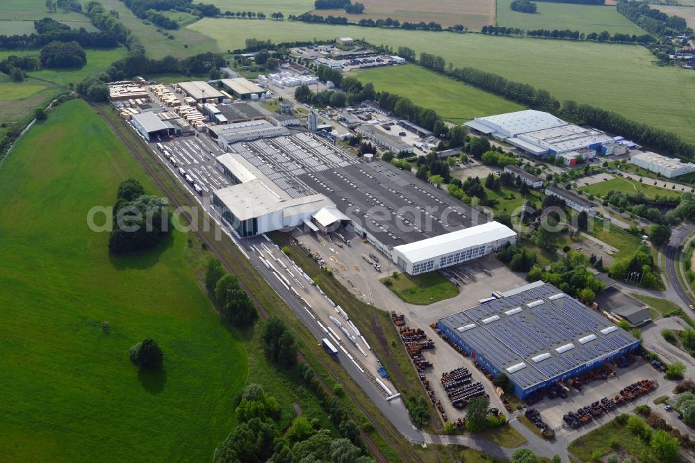 Aerial image Märkisch Linden OT Werder - View of the employment zone Temnitzpark in the district of Werder near Neuruppin of the municipality of Maerkisch Linden in the district of Brandenburg