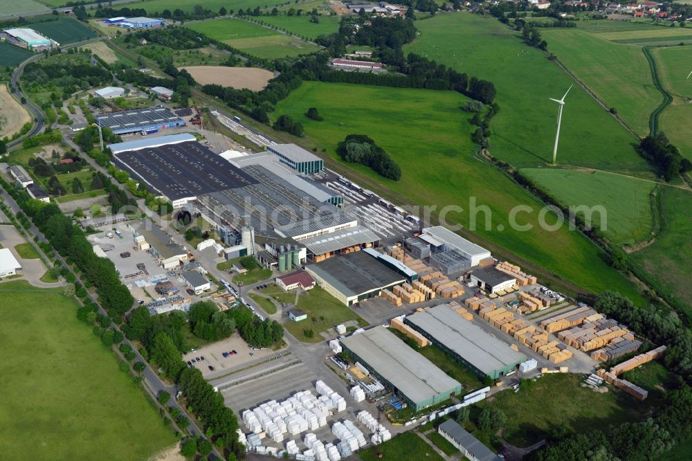 Aerial photograph Märkisch Linden OT Werder - View of the employment zone Temnitzpark in the district of Werder near Neuruppin of the municipality of Maerkisch Linden in the district of Brandenburg