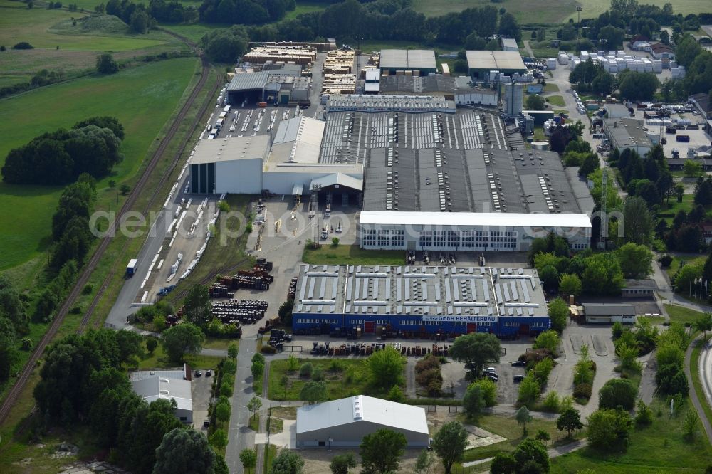 Märkisch Linden OT Werder from above - View of the employment zone Temnitzpark in the district of Werder near Neuruppin of the municipality of Maerkisch Linden in the district of Brandenburg