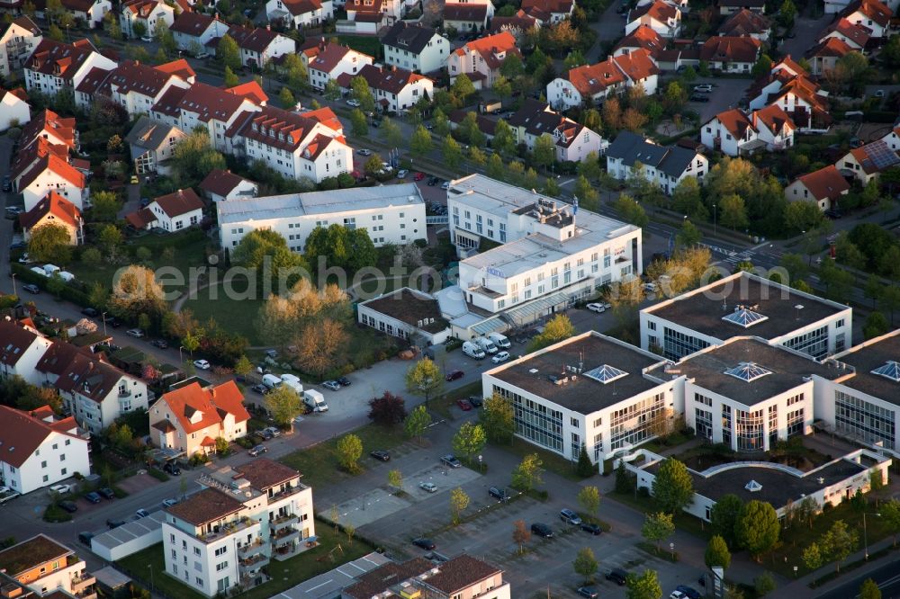 Aerial photograph Bensheim - Industrial estate and company settlement Track&Trace Academy und Europa Hotel in the district Auerbach in Bensheim in the state Hesse