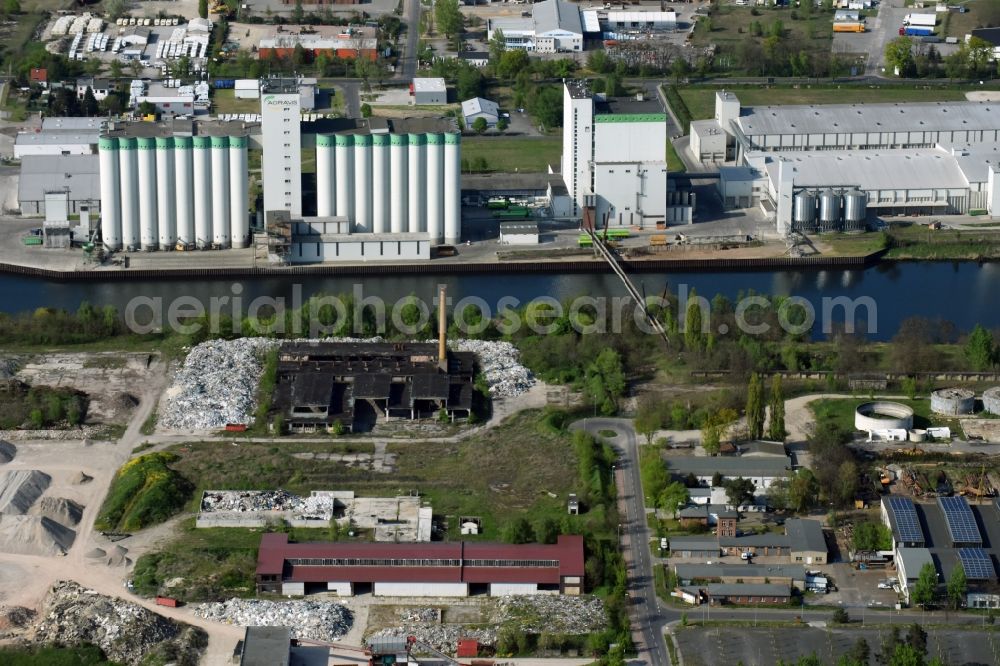 Aerial image Fürstenwalde/Spree - Industrial estate and company settlement on Traenkeweg in Fuerstenwalde/Spree in the state Brandenburg