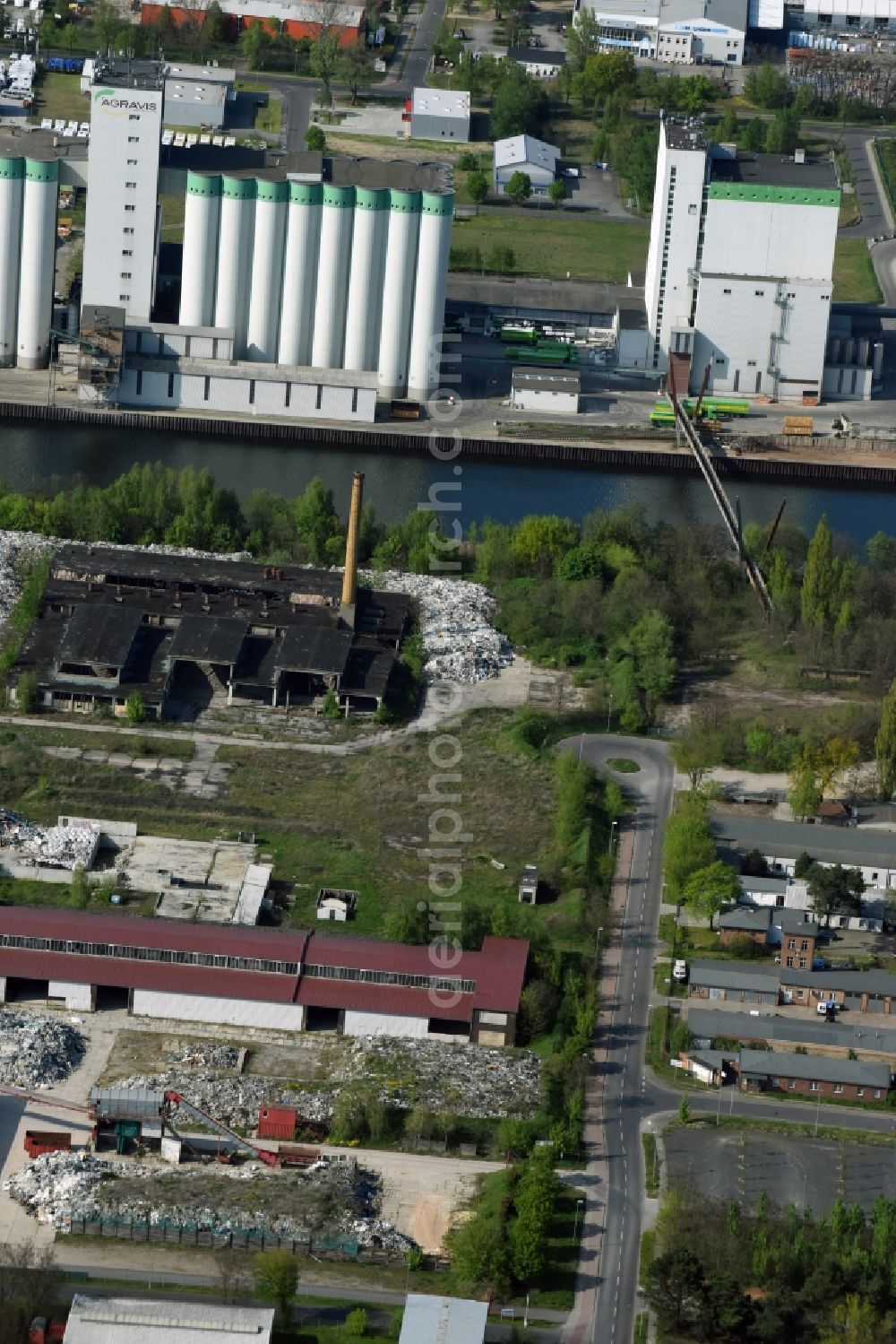 Aerial photograph Fürstenwalde/Spree - Industrial estate and company settlement on Traenkeweg in Fuerstenwalde/Spree in the state Brandenburg