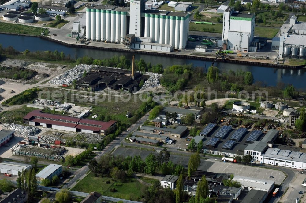 Aerial photograph Fürstenwalde/Spree - Industrial estate and company settlement on Traenkeweg in Fuerstenwalde/Spree in the state Brandenburg