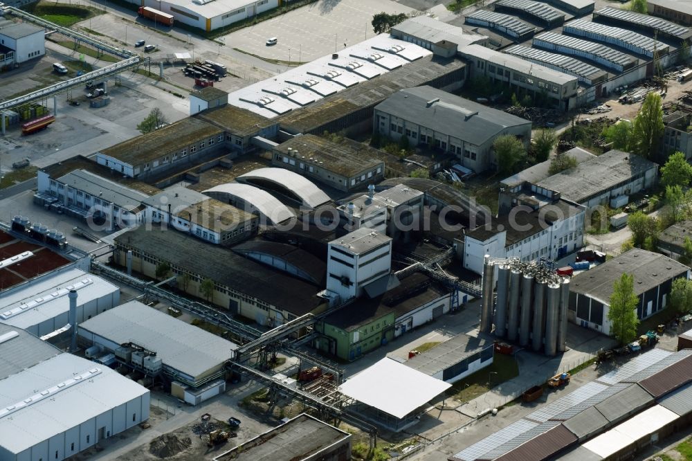 Aerial photograph Fürstenwalde/Spree - Industrial estate and company settlement on Traenkeweg in Fuerstenwalde/Spree in the state Brandenburg