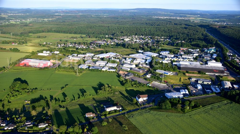 Dernbach from the bird's eye view: Urbacher Wald industrial park Dernbach in the state Rhineland-Palatinate, Germany