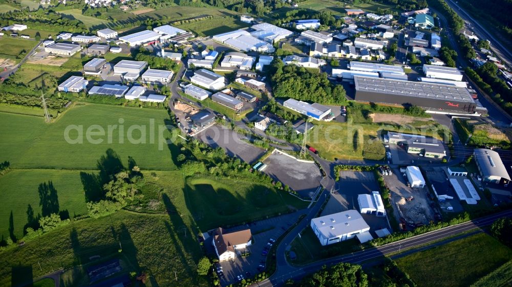 Aerial image Dernbach - Urbacher Wald industrial park Dernbach in the state Rhineland-Palatinate, Germany