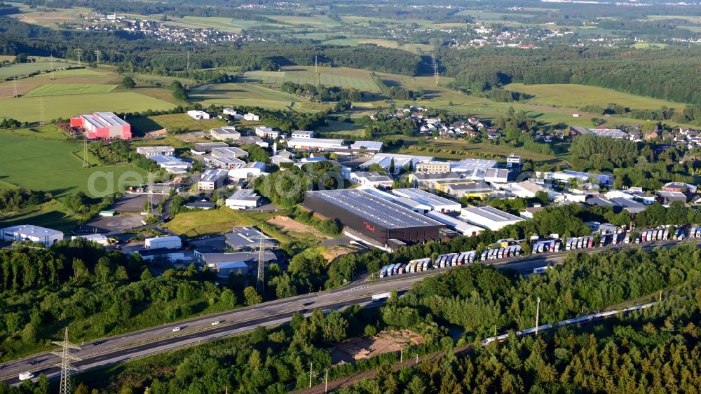 Dernbach from the bird's eye view: Urbacher Wald industrial park Dernbach in the state Rhineland-Palatinate, Germany