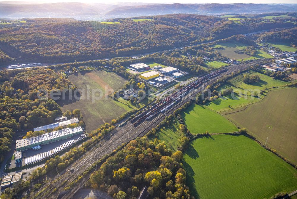 Aerial image Hagen - Industrial estate and company settlement on B226 Volmarsteiner Strasse in Hagen in the state North Rhine-Westphalia, Germany