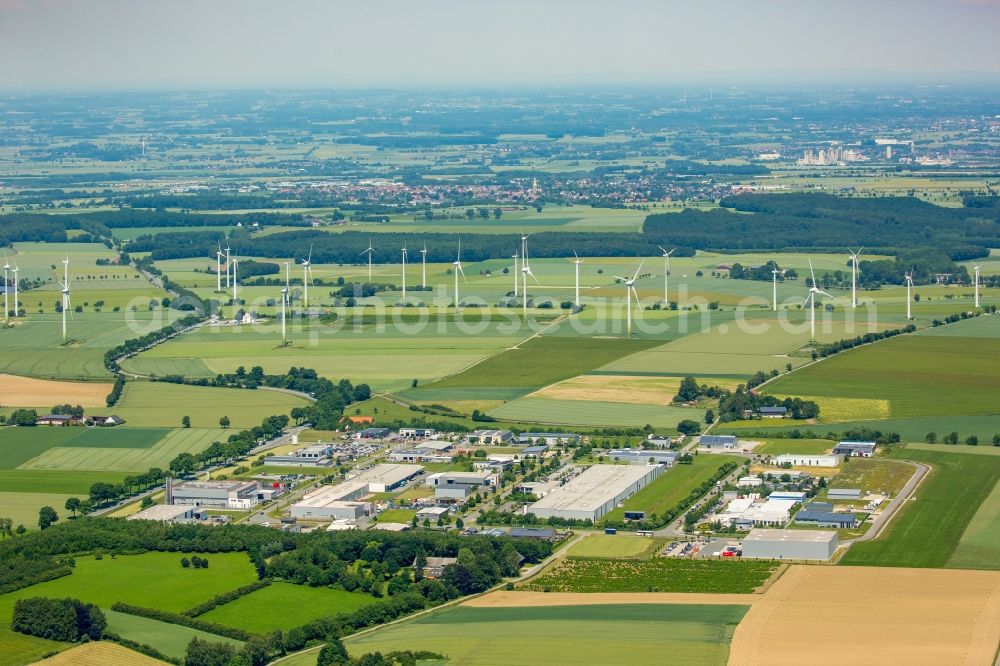 Belecke from above - Industrial estate and company settlement Walter-Rathenau-Ring in Belecke in the state North Rhine-Westphalia