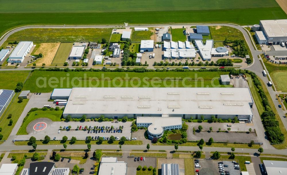 Belecke from above - Industrial estate and company settlement Walter-Rathenau-Ring in Belecke in the state North Rhine-Westphalia